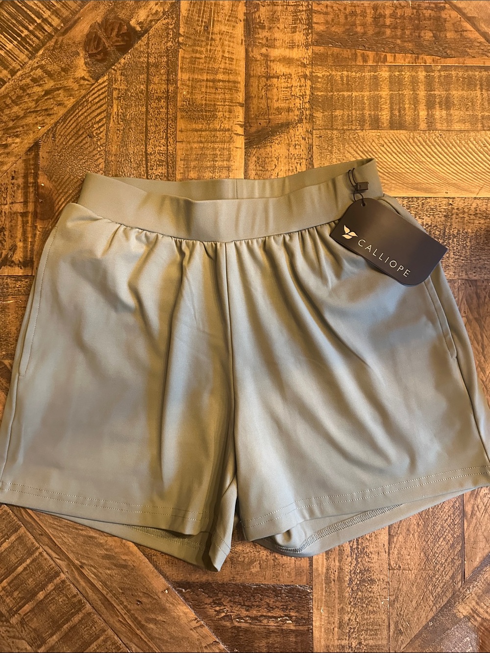 Calliope Olive Green Women's Athletic Shorts - Comfortable Active Fit